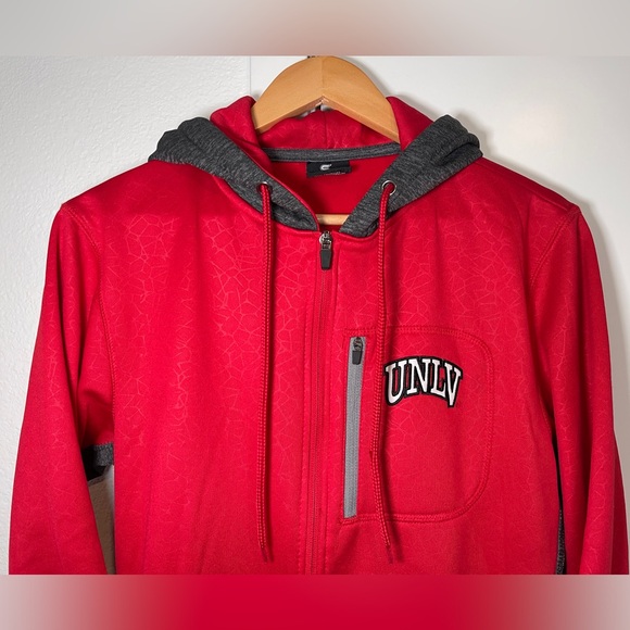 UNLV University Las Vegas Rebels | Red Mens Full Zip Jacket - Picture 8 of 9